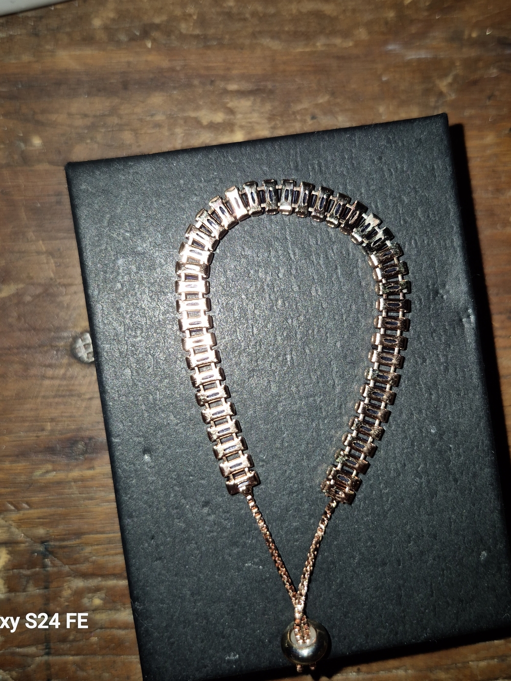 Mossimo Supply Co. Rose Gold Bracelet with Purple Stones - Picture 6 of 6
